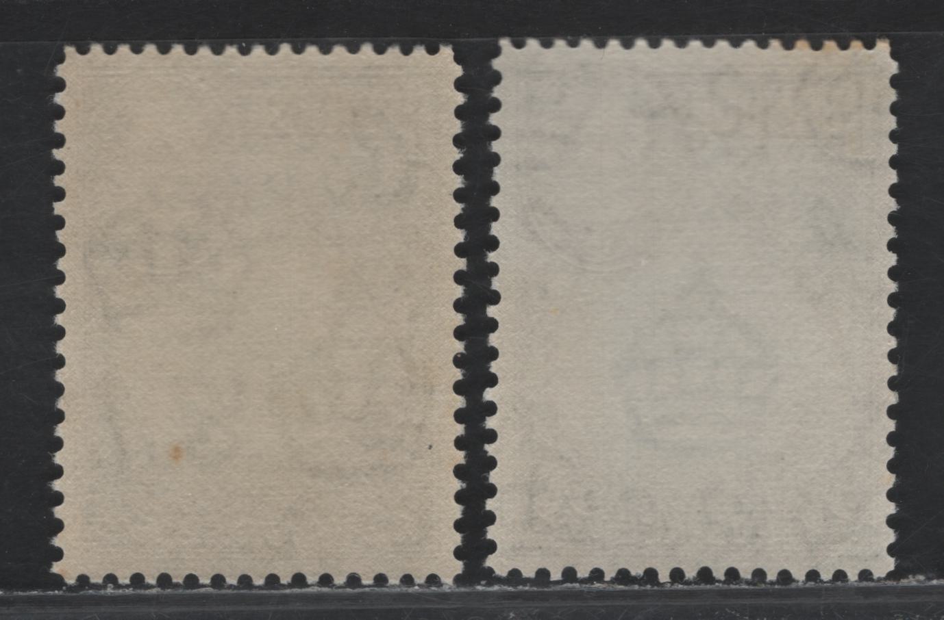 Lot 248 Bermuda SG#113c 2.5d Light, Bright Blue & Deep Olive Sepia - Light Bright Blue & Deep Olive Brown , 1936-1952 KGVI Pictorial Issue, 2 VFNH Singles, 1952 Comb Perf Printing, Cross-hatched Mesh Paper With Barely Visible Wmk