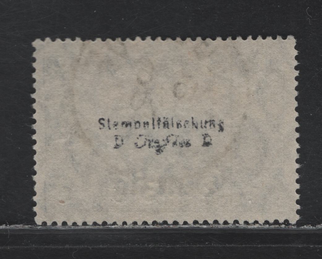 Lot 256 Danzig SC#13 (Michel# 13a) 3m Violet Gray , 1920 Overprinted Danzig Germania Issue, A Very Fine Used Single, CTO Cancel, Doesn't Match Any of the Known Styles, There Appears To Be A Guarantee Handstamp on the Back, But I Don’t Think It Is Genuine.