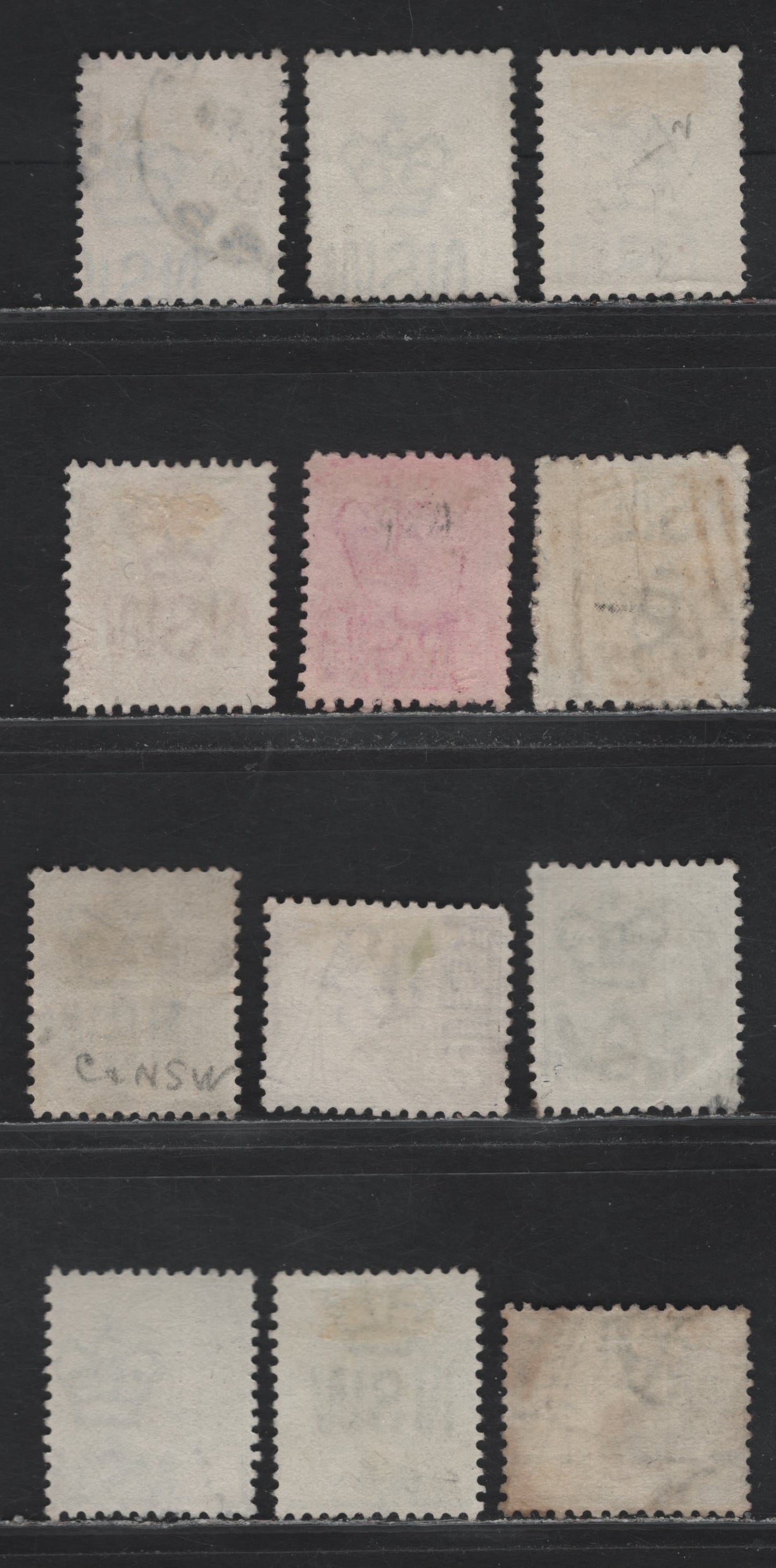 Lot 29 Austalia - New South Wales (C) SG#271c/315 1/2d-2.5d  1892-1903 Surface Printed Sideface Issue, 12 Fine & VF Used Singles Perf 12, 11 x 12, 11.5 x 12 and 12 x 11.5, Wmk Large Crown Over NSW With Both 1 mm and 2 mm Gap Between Crown & NSW