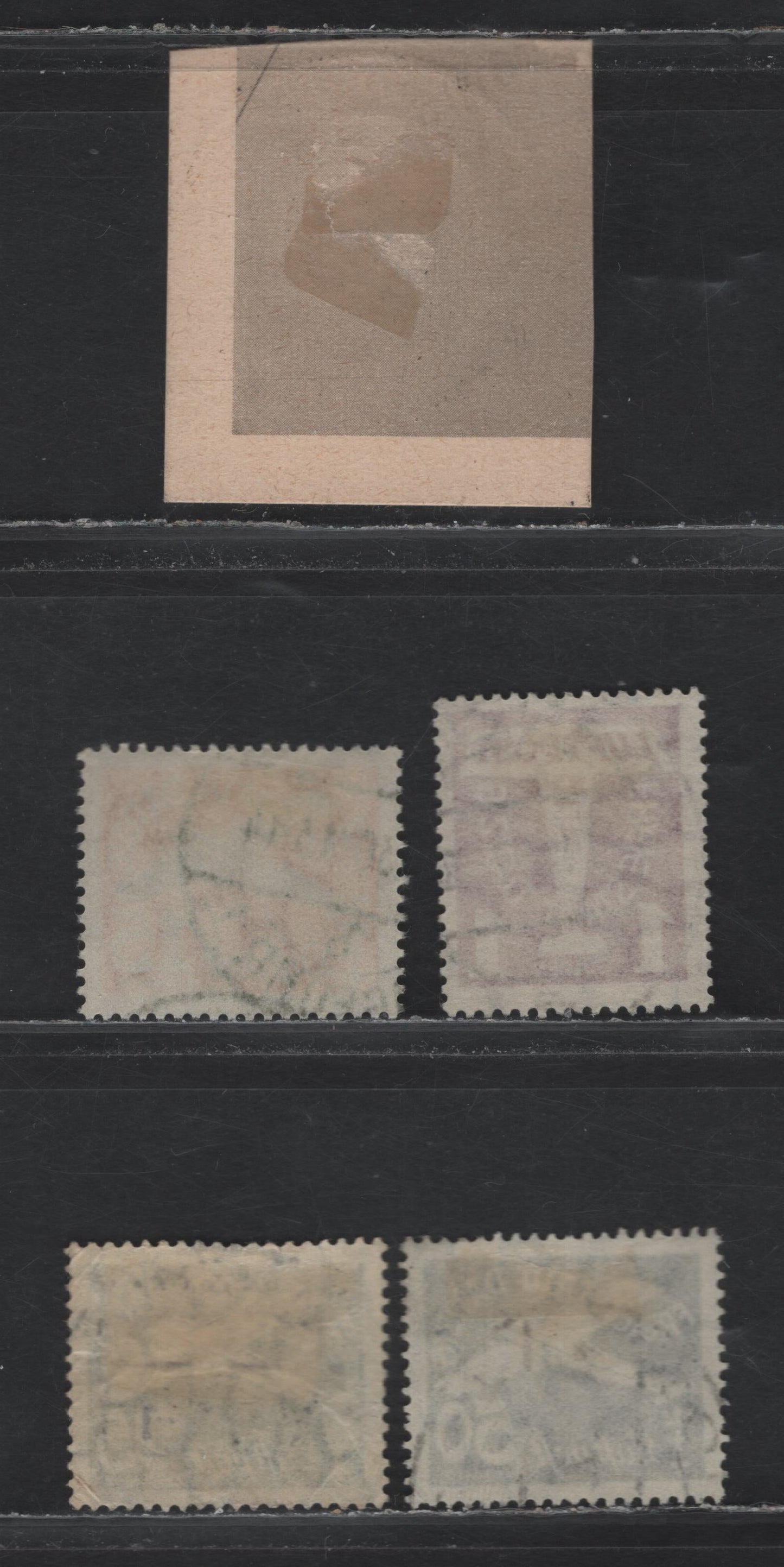Lot 327 Danzig SC#C36-C40 (Michel #251-255) 10pf - 1g  Scarlet - Magenta Airplane, 1935 Airmail Issue, 5 Fine & VF Used Singles Wmk Webbing