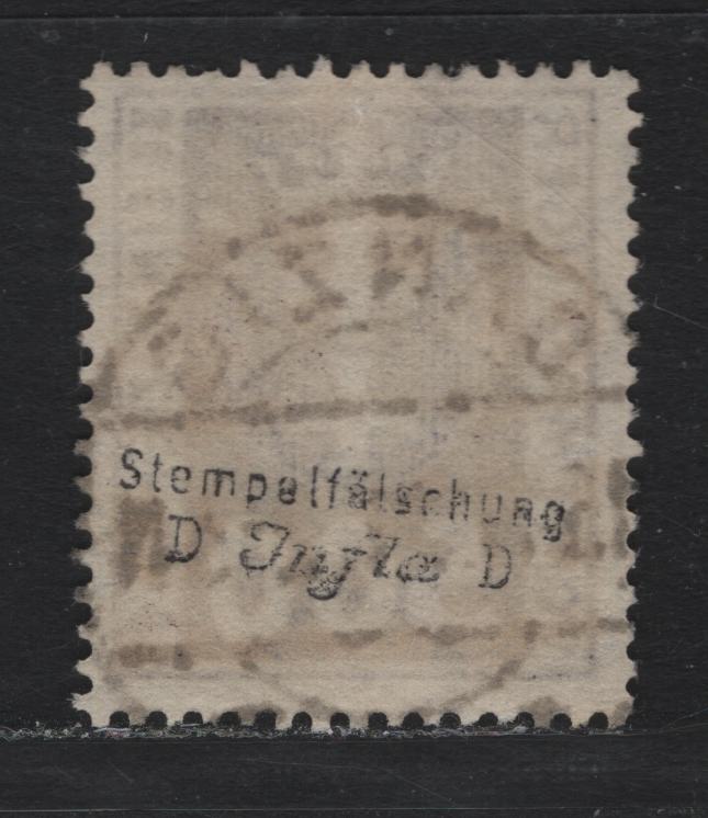 Lot 352 Danzig SC#J12 (Michel #12b) 500pf Dark Brown Violet Arms, 1921-1922 Postage Due Issue, A Fine Used Single Expert Handstamp Designating the Cancel As Fake, Useful For Reference, Wmk Webbing