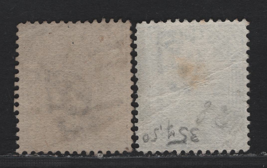 Lot 59 India (C) SG#79-80 1r Slate - Olive Bistre , 1874-1876 Queen Victoria Keyplate Issue, 2 Fine Used Singles, Elephants Head Wmk