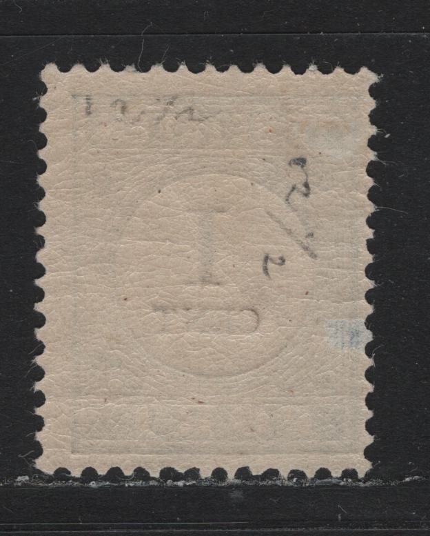 Lot 143 Netherlands Michel#3IIIE (SC# J3) 1c - 40c Light Blue & Black , 1881-1887 Postage Dues, A FOG Single, Perf 12.5, Type III