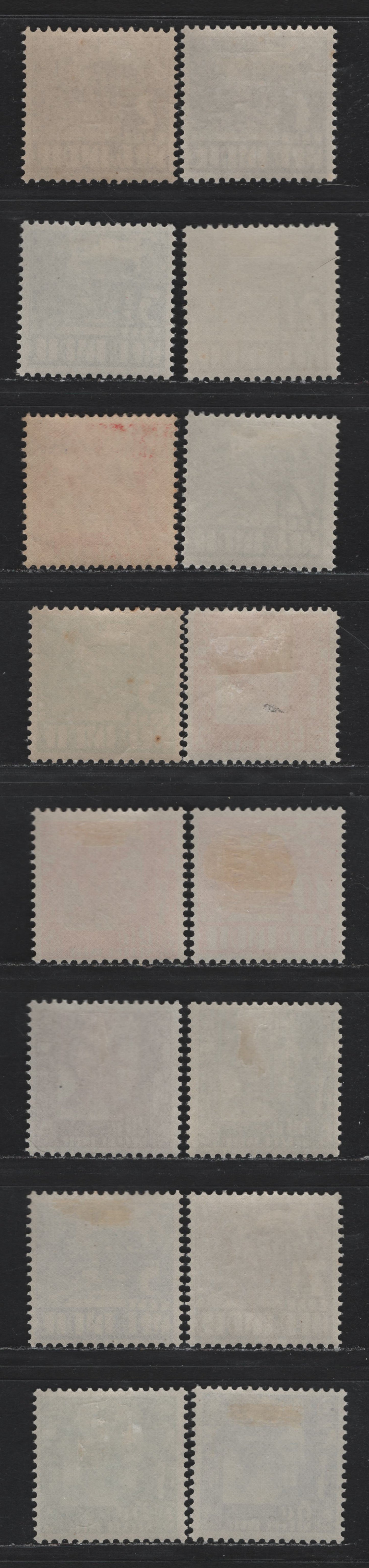 Lot 215 Netherlands Indies SC#164-178, 174a 1c - 30c Lilac Gray , 1933-1937 Queen Wilhelmina, Rice Field Watercolor Definitives, 15 F/VFOG Singles, Includes Both Perfs Of 12.5c