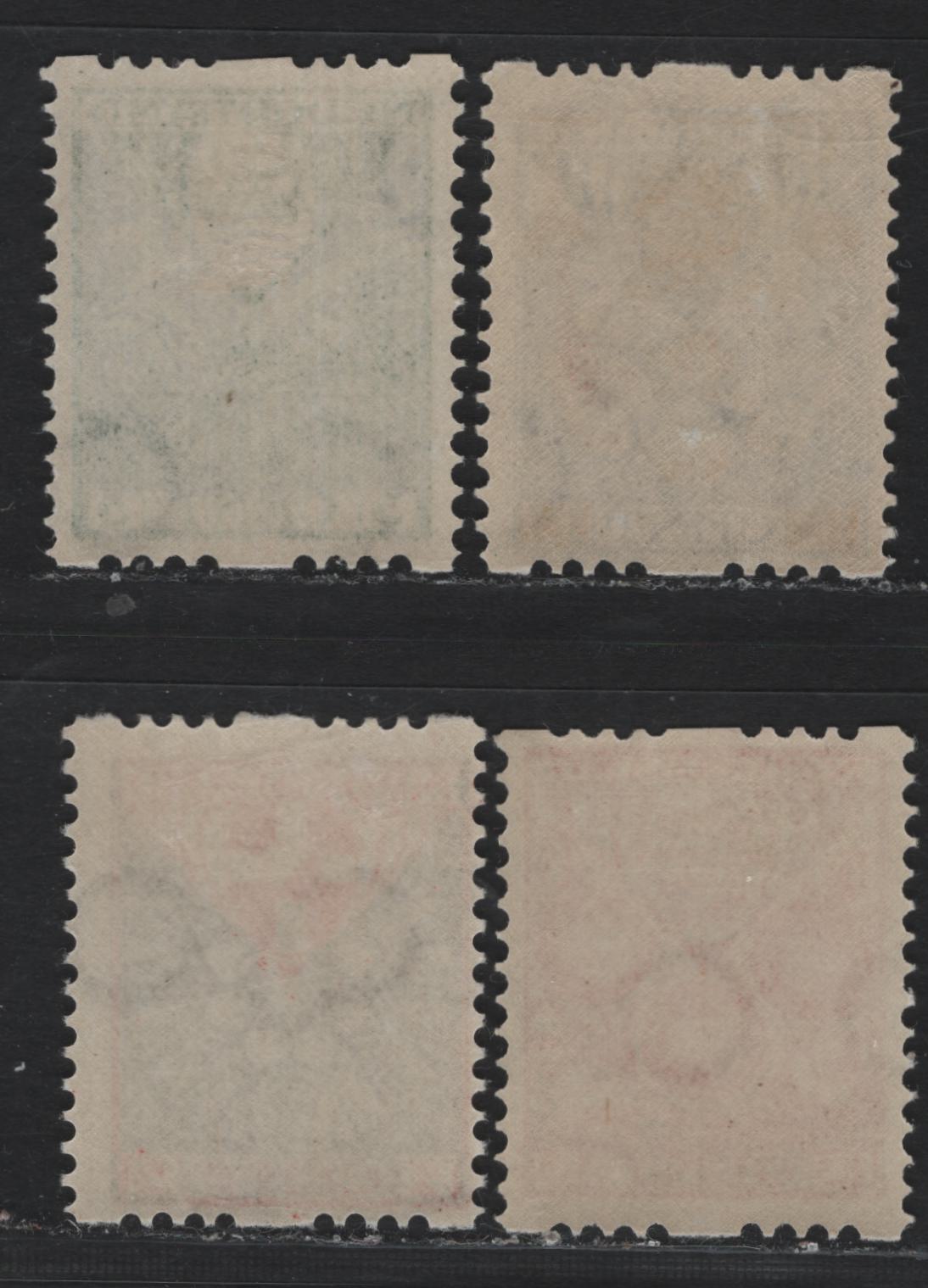 Lot 33 Netherlands SC#B12a-B15a 2c+2c - 15c+3c Silver & Red - Ultramarine & Yellow , 1926 Child Welfare Societies Semi Postals, 4 F/VFOG Singles, Syncopated Perf Type A
