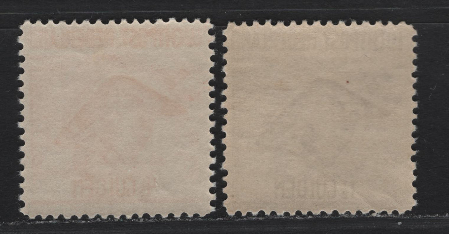 Lot 34 Netherlands SC#C6-C7 1.5g - 4.5g Gray - Carmine , 1929 Mercury Airmail Issue, 2 VFOG Singles