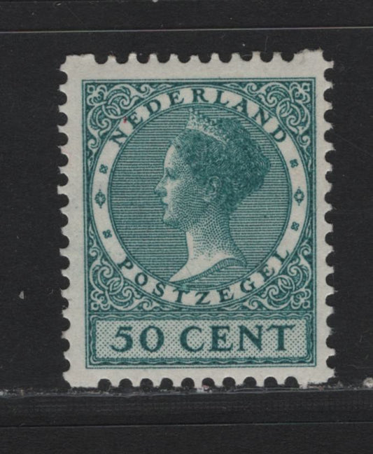 Lot 52 Netherlands SC#192b 50c Blue Green , 1930 Gull & Queen Wilhelmina Issue, A VFOG Single, Syncopated Perf Type C