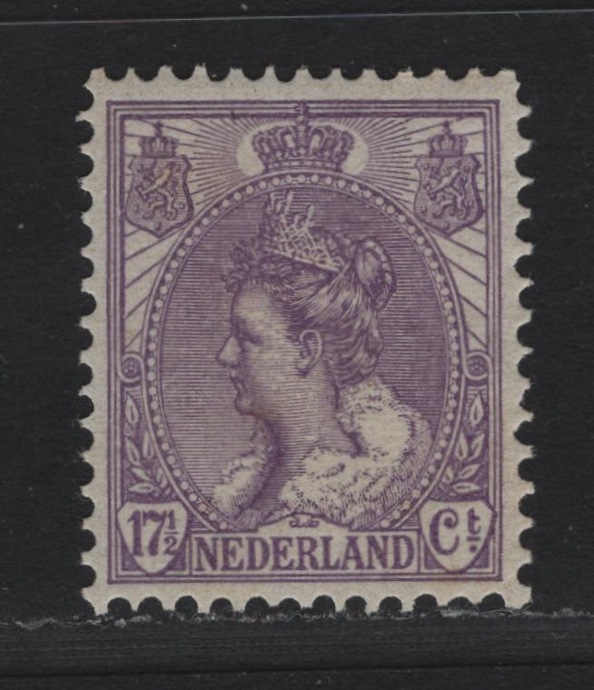 Lot 7 Netherlands SC#71 17.5c Violet Numeral, 1898-1924 Numerals - Queen Wilhelmina Issue, A VFOG Single