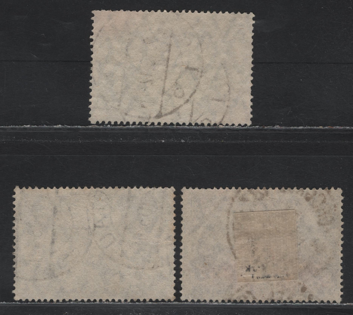 Lot 155 Germany SC#94,b (96BIIa-b) 3m Blackish Gray Violet - Blackish Violet Gray , 1913-1920 Germania Issue, 2 Fine Used Singles, December 1919 & February  1920 Cancels