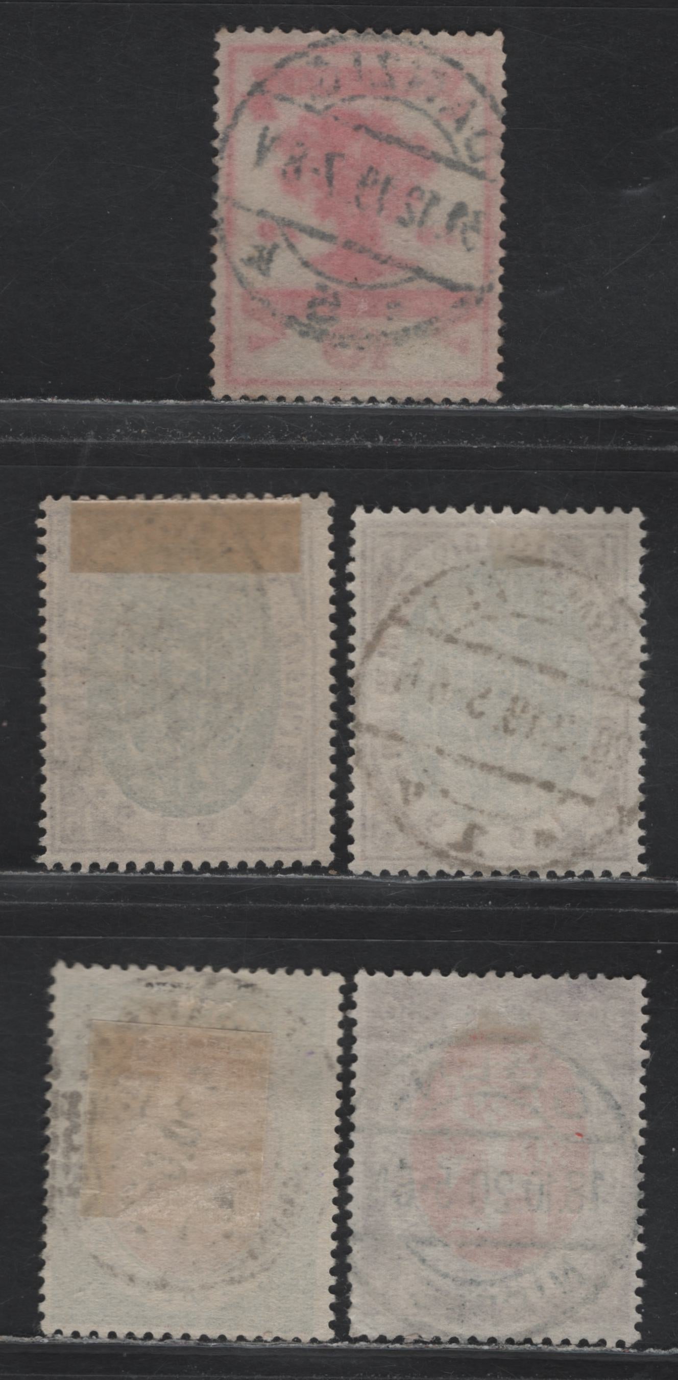 Lot 161 Germany SC#105-108 (107-109, 110a) 10pf - 30pf Carmine Red - Dark Gray Lilac & Cinnabar , 1919-1920 National Assembly Issue, 4 Fine/Very Fine Used Singles, Readable Town Cancels Dated December 1919 - October 1920