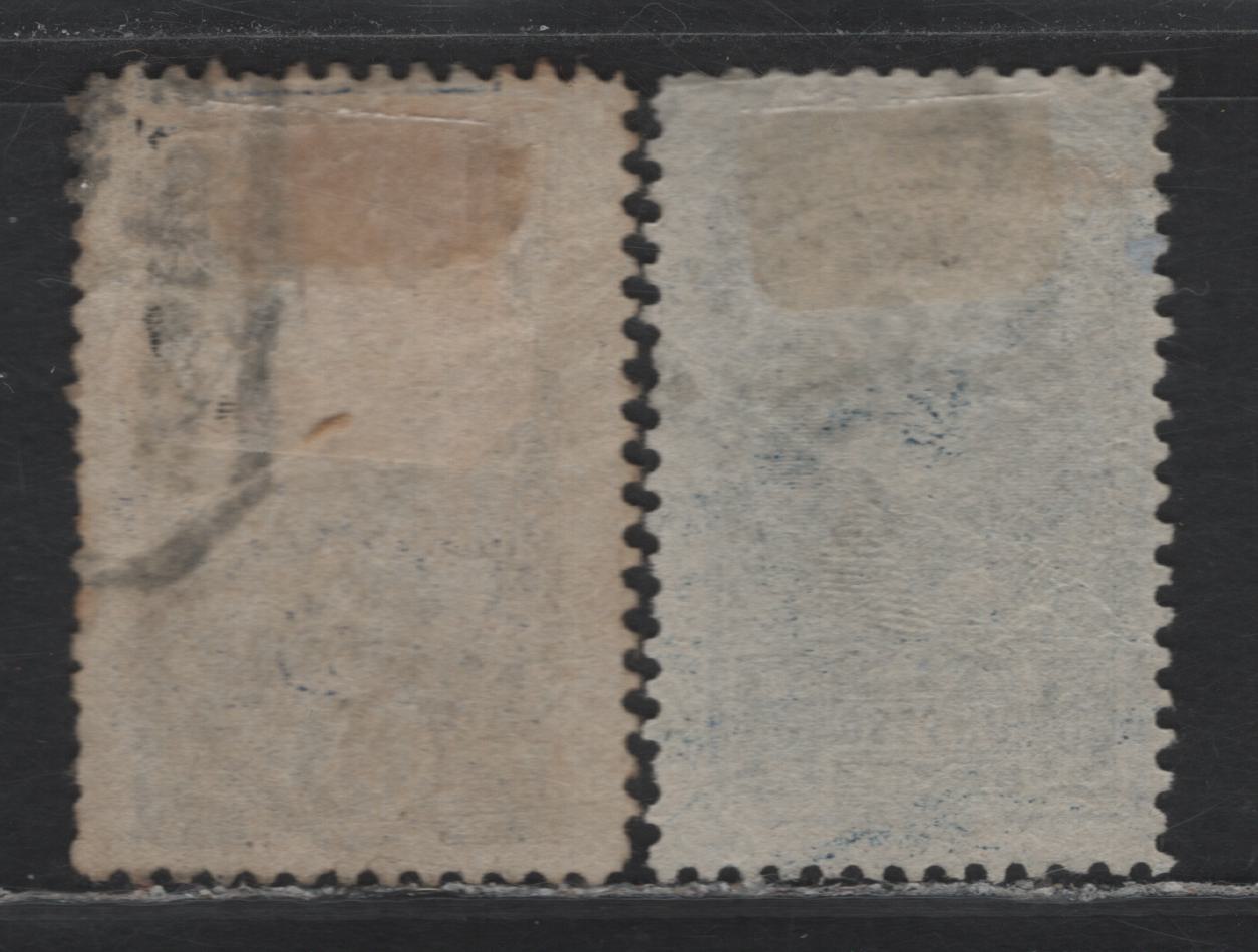 Lot 228 Argentina SC#86-87 1p - 5p Dark Blue - Ultramarine , 1891 Portraits & High Value Issue, 2 Fine Used Singles
