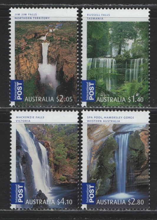 Lot 241 Australia SC#2926-2929 $1.40 - $4.10 Multicolored , 2008 Waterfalls Issue, 4 VFNH Singles