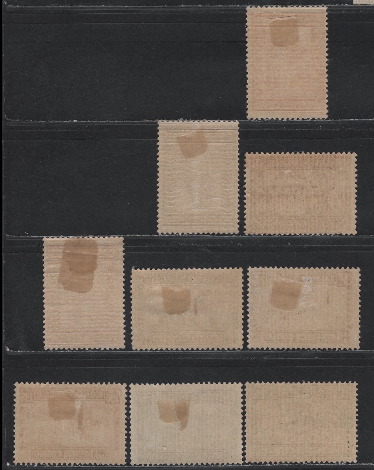 Lot 248A Belgian Congo SC#B12-B20 10c+5c - 10fr+5fr Vermillion - Gray Black , 1930 Welfare Work Semi Postals, 9 F/VFOG Singles
