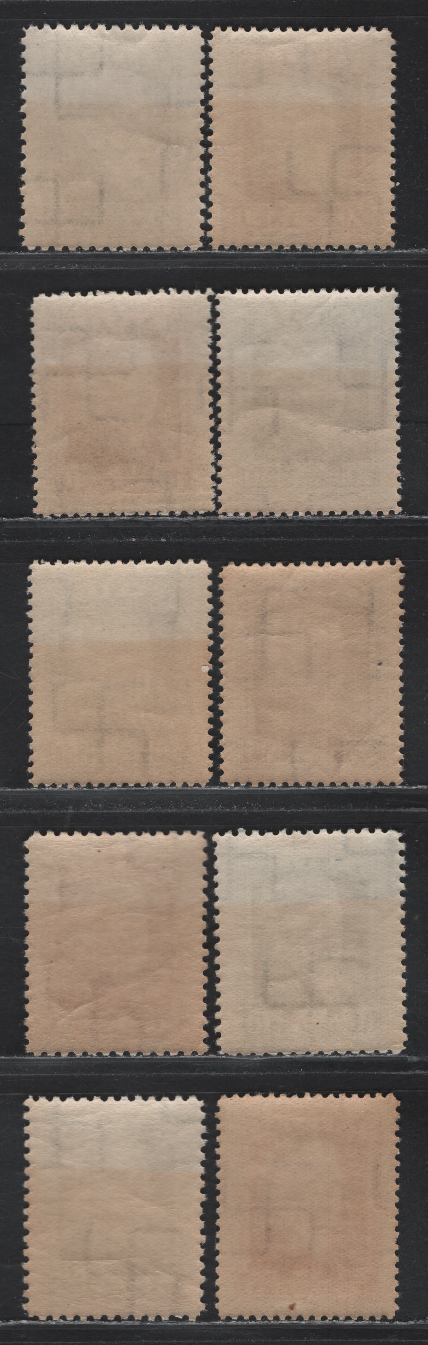 Lot 303 Latvia SC#184-192 3s - 50s Orange Red & Brown Orange - Olive Black , 1937 60th Birthday of President Ulmans Issue, 10 VFNH Singles, Perfs 11.5 & 10, Includes 2 Shades of 30s
