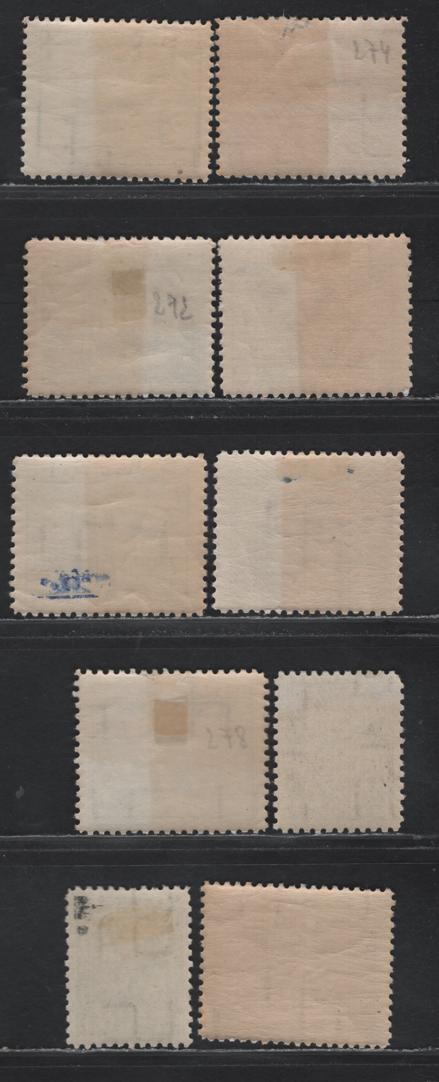 Lot 313 Latvia SC#207-216 207-216 Brown Orange - Rose Lake , 1939 5th Anniv of National Unity Day & 8th Riga Agricultural Exposition Issues, 10 F/VFOG Singles