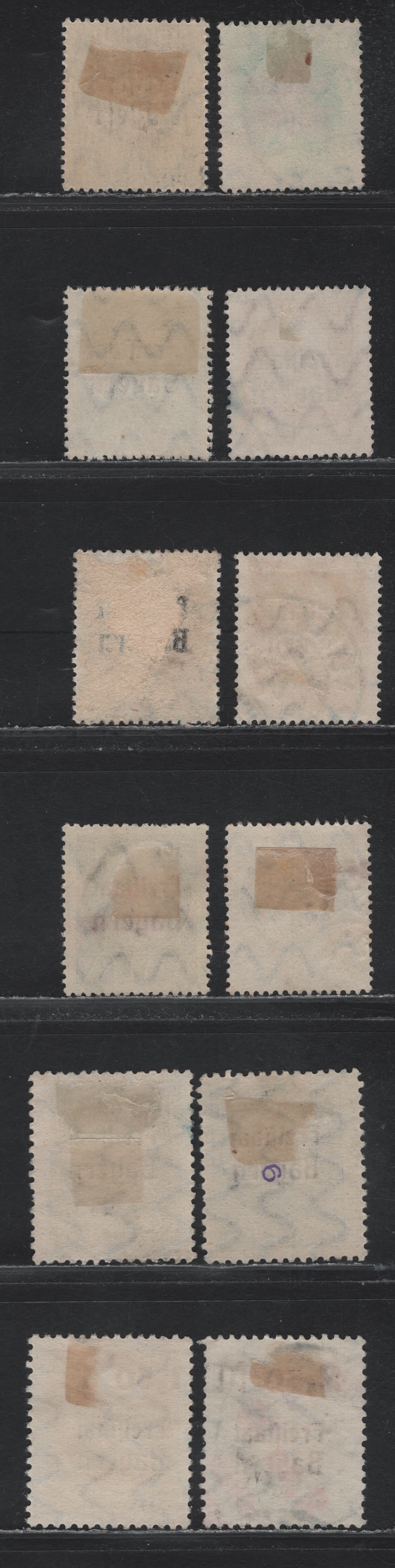 Lot 56 Bavaria SC#193/207, 232-233 (152A/166A, 175A/176A) 3pf - 2.5m on 1m Brown - Gray , 1919-1920 Free State Overprinted Issue, Fine/Very Fine Used Singles