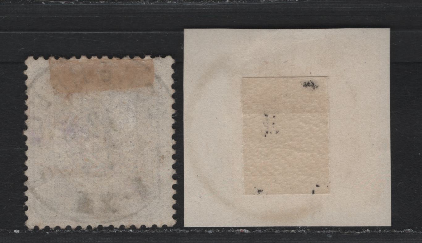Lot 89 Germany SC#30-31 5pf - 10pf Lilac - Lilac Red , 1875-1877 Numeral & Eagle Issue, 2 Fine/Very Fine Used Singles, November 28 1878 Salder & June 12 1877 Scherfede SON Cancels