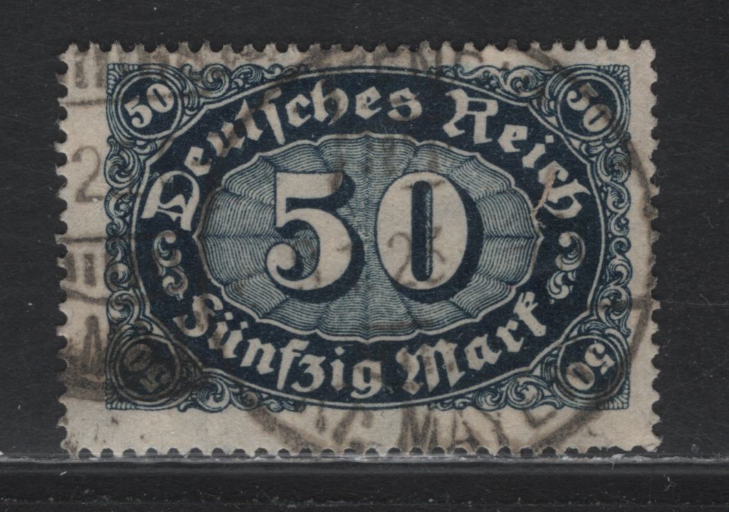 Lot 106 Germany SC#198 (246c) 50m Black Violet Ultramarine , 1922-1923 Numeral Issue, A Fine Used Single, Postally Used