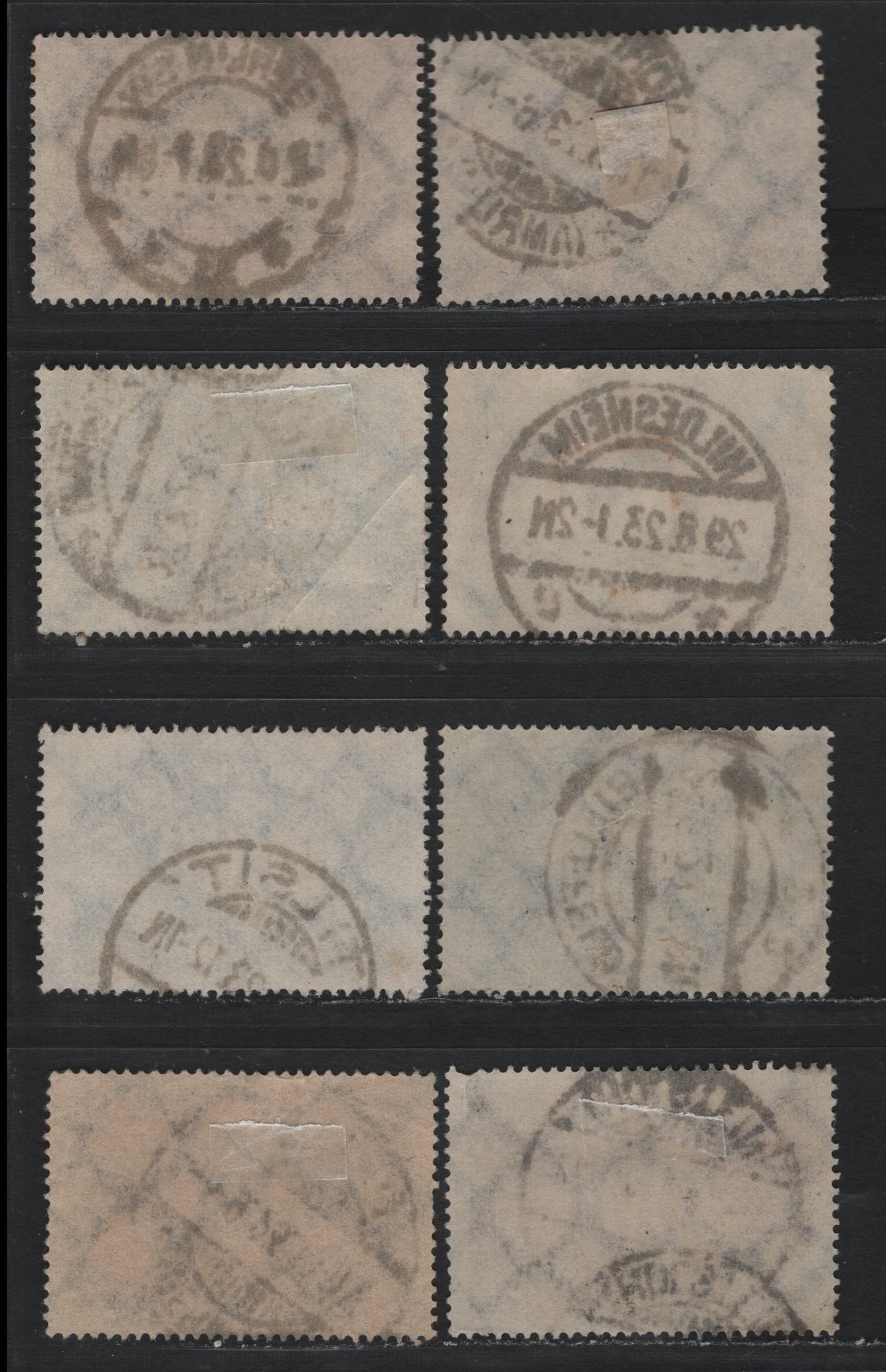 Lot 114 Germany SC#204-205, 206b (252, 253a, 254c) 1000m - 3000m Dark to Greenish Gray - Brown , 1923 Numeral Issue, 3 Fine/Very Fine Used Singles