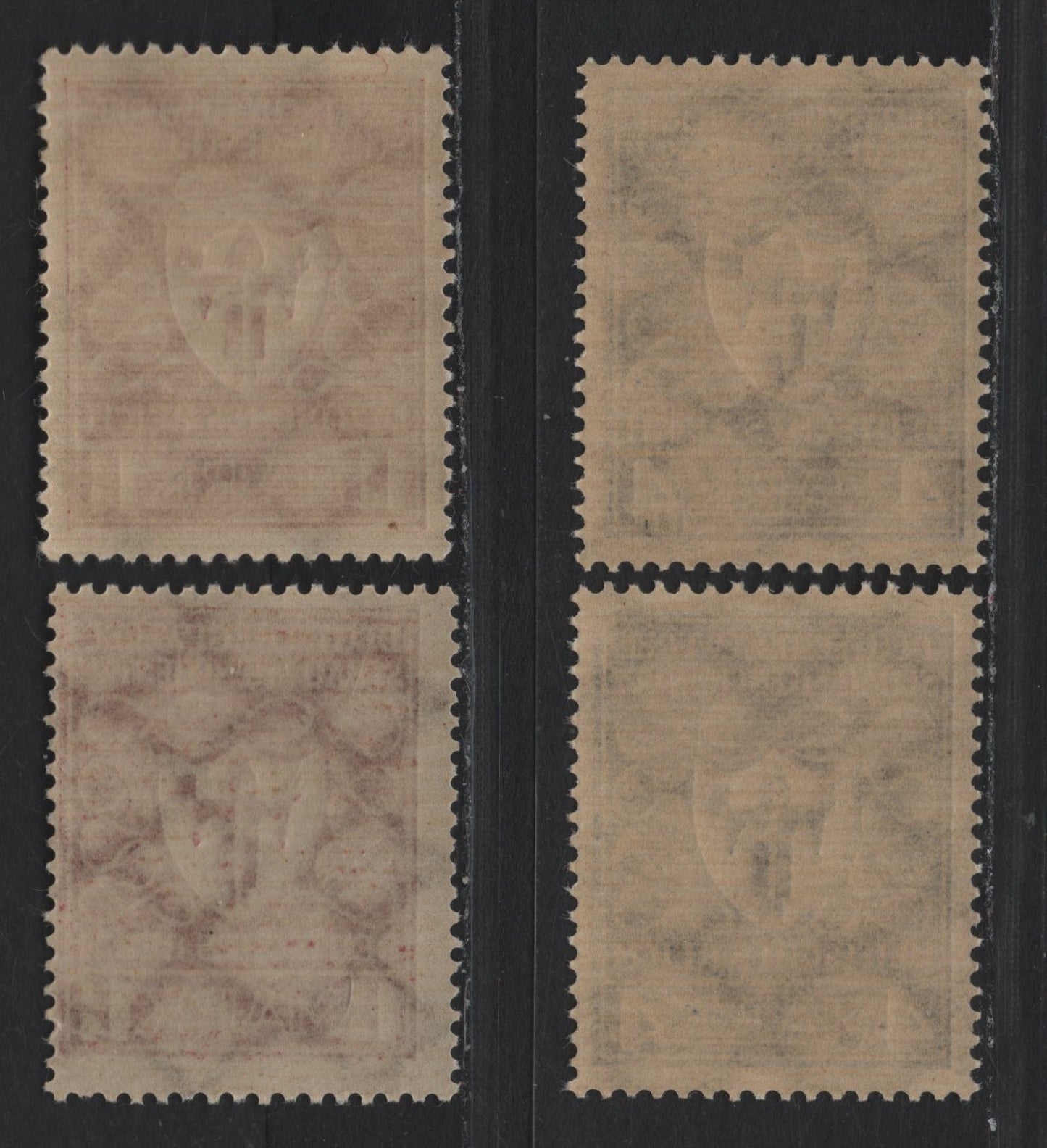 Lot 121 Germany SC#212-a, 215 (199c,d, 202) 1.25m Dark Lilac Red - Violet Ultramarine , 1922 Arms of Munich Issue, 4 F/VFNH Singles