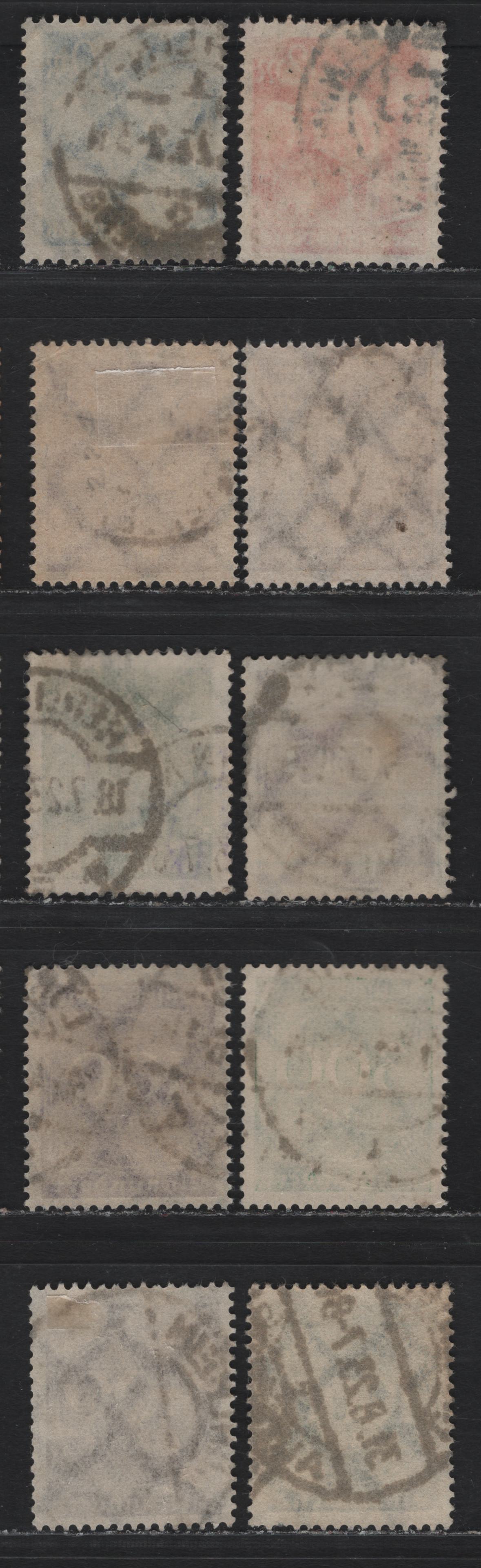 Lot 135 Germany SC#222/234 (240-242, 244a, 268a-b, 269-271, 273) 10m - 1000m Dull Blue - Slate , 1922-1923 Numeral & Worker Issue, 10 Fine/Very Fine Used Singles