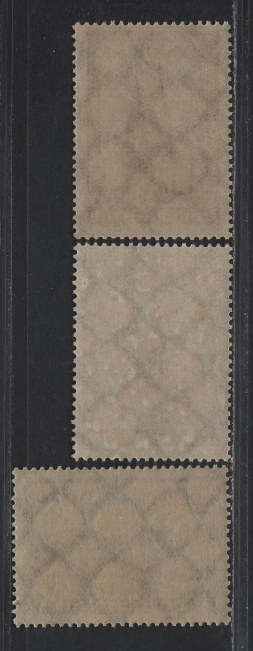 Lot 139 Germany SC#237-238 (261-262) 5000m - 10,000m Dark Blue - Brown Olive , 1922-1923 Numeral & Worker Issue, 3 VFNH Singles, Two Shades of 10,000m