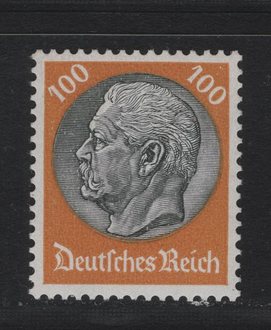 Lot 232 Germany (C) SC#414 (495) 100p Orange & Black , 1933 Hindenburg Issue, A VFNH Single, Network Wmk