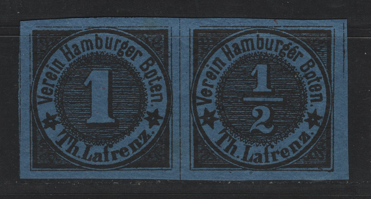 Lot 236 Germany - Hamburg (C) SC#   , 1863 Hamburg Local Private Post Issue, A VFNH Single, Could Be A Reprint, But Looks Like it May Be Original
