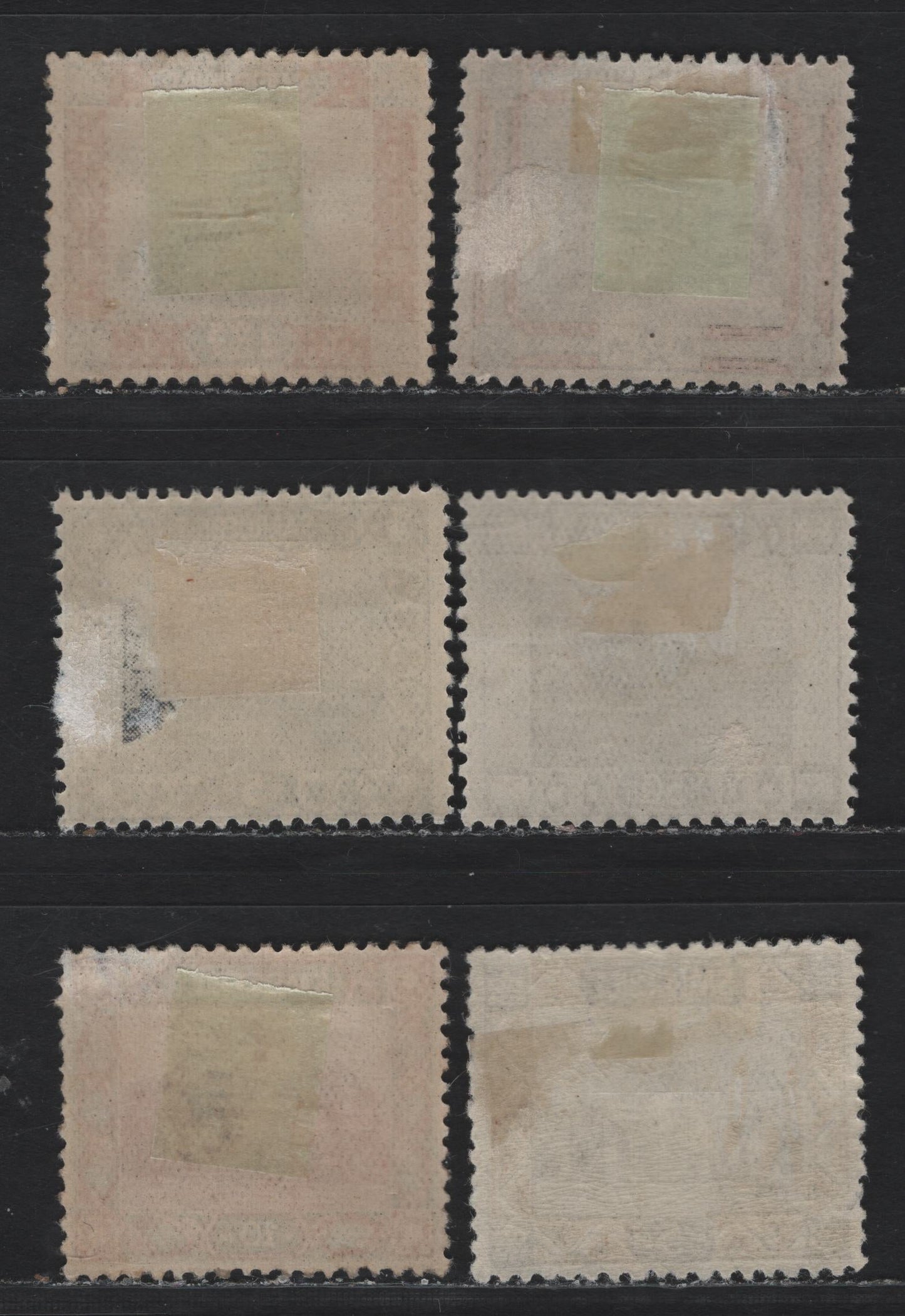 Lot 251 Saar (C) SC#68, 74, 78-79, 81-82 5pf - 10m Olive Green & Violet - Green & Red Brown , 1921 Pictorial Issue, 6 F/VFOG Singles