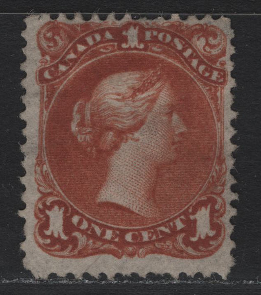 Lot 28 Canada #22b 1c Deep Brown Red , 1868-1876 Large Queen Issue, A Fine Unused Single, FOW Paper (Duckworth #1)