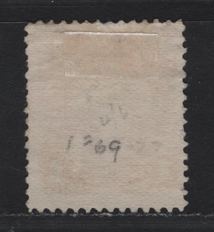 Lot 31 Canada #23 1c Yellow Orange , 1868-1876 Large Queen Issue, A Very Good Used Single, FO-M Paper (Duckworth 4), Small Corner Crease At LR & Horizontal Crease At Queen's Hair Level, Tiny Margin Split Under Right 1.