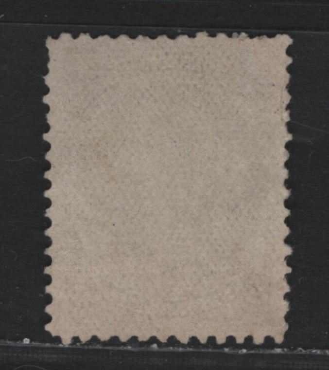 Lot 40 Canada #26 5c Olive Green , 1868-1876 Large Queen Issue, A Fine Used Single, MM-Y Paper, Perf 11.6x12.1