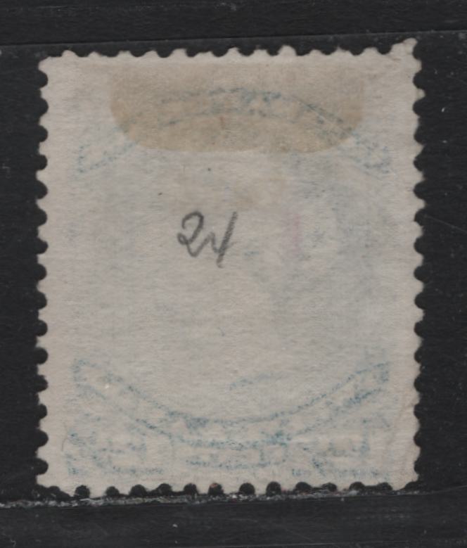 Lot 48 Canada #28b 12.5c Blue , 1868-1876 Large Queen Issue, A Good Used Single, FO-D Paper (Duckworth 9b), Perf 12x12.1 & 12, There Is A Small Corner Crease At LL.