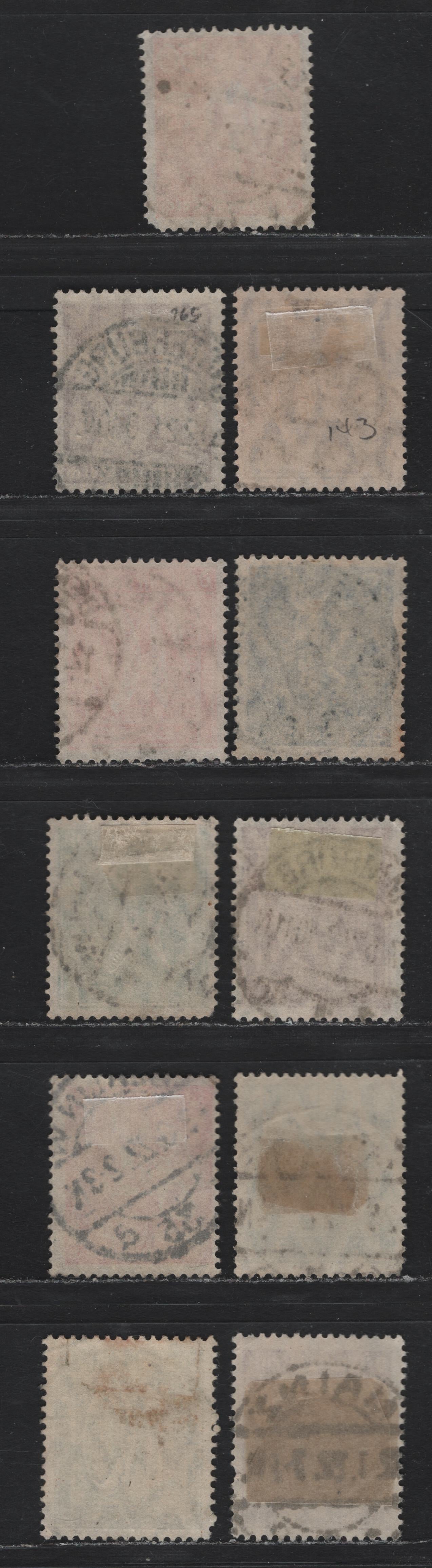 Lot 65 Germany SC#137/148 (158/169) 5pf - 150pf Claret - Orange , 1921 Numeral, Farmers, Iron Workers & Miners Issue, 11 Fine/Very Fine Used Singles, Postally Used Examples, SON 1922 Dated Town Cancels