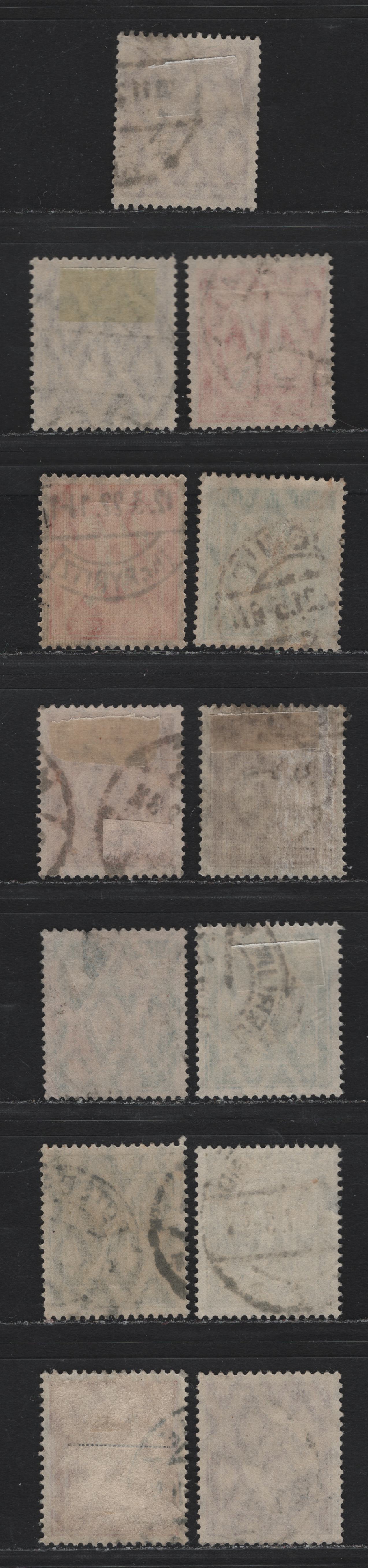 Lot 66 Germany SC#137/144 (158/165) 5pf - 60pf Claret - Red Violet , 1921 Numeral, Farmers, Iron Workers & Miners Issue, 13 Very Fine Used Singles, Postally Used Examples, Extra Shade Varieties Of 5pf, 10pf, 15pf, 25pf & 40pf
