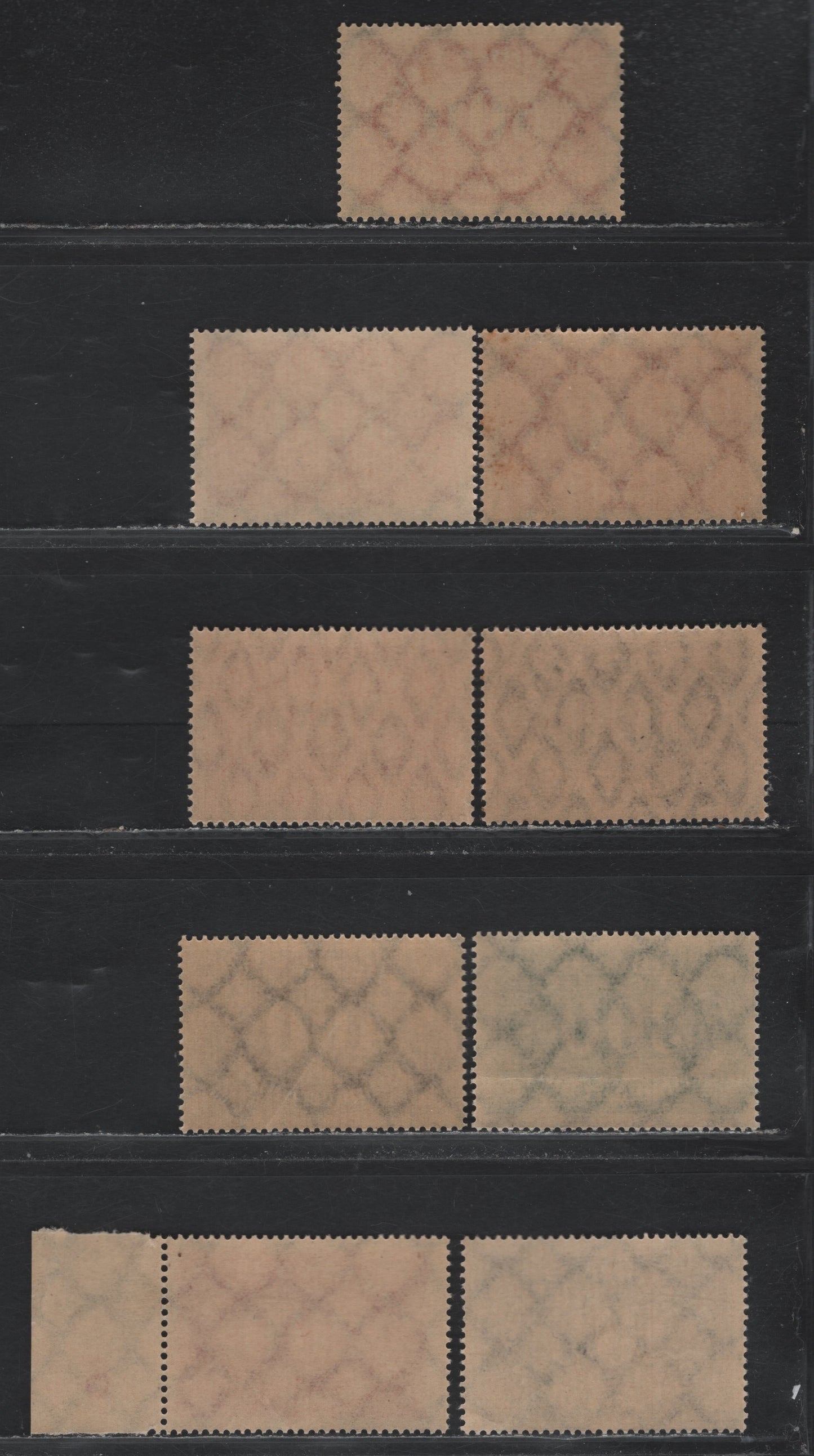 Lot 99 Germany SC#156-157, 199-203 (219-220, 247, 248a, 249-251) 100m - 500m Blackish Lilac Brown - Orange , 1921-1923 Numeral Issues, 9 F/VFNH Singles, Network Wmk, Includes Additional Shades