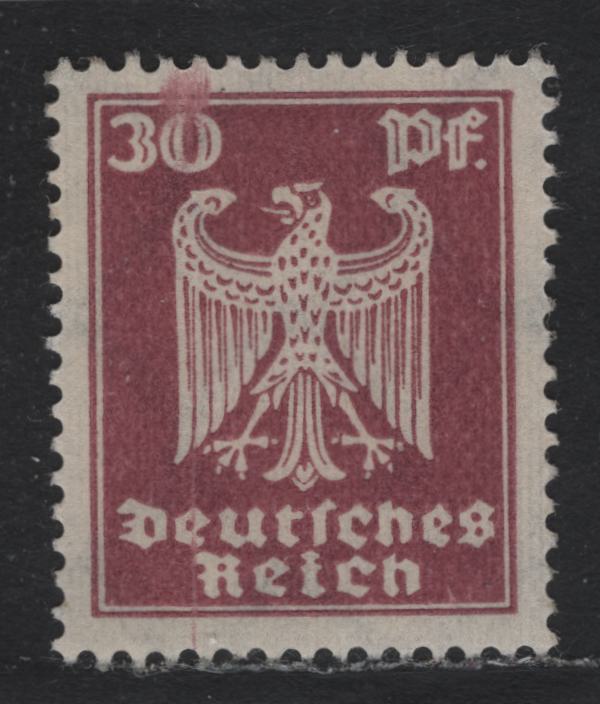 Lot 180 Germany SC#334 (359x) 30pf Rose Lilac , 1924 German Eagle Issue, A VFNH Single
