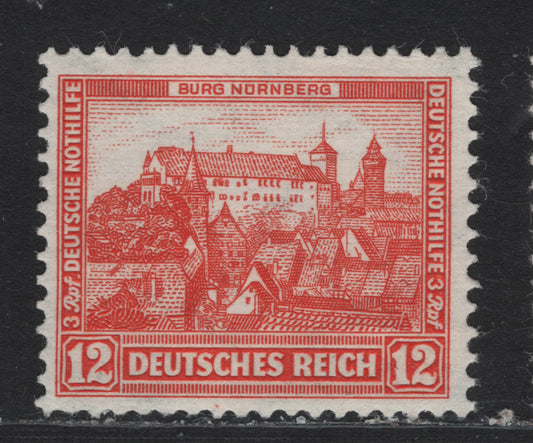 Lot 227 Germany SC#B46 (476) 12pf+3pf Orange Red , 1932 Castle Semi Postal Issues, A VFNH Single