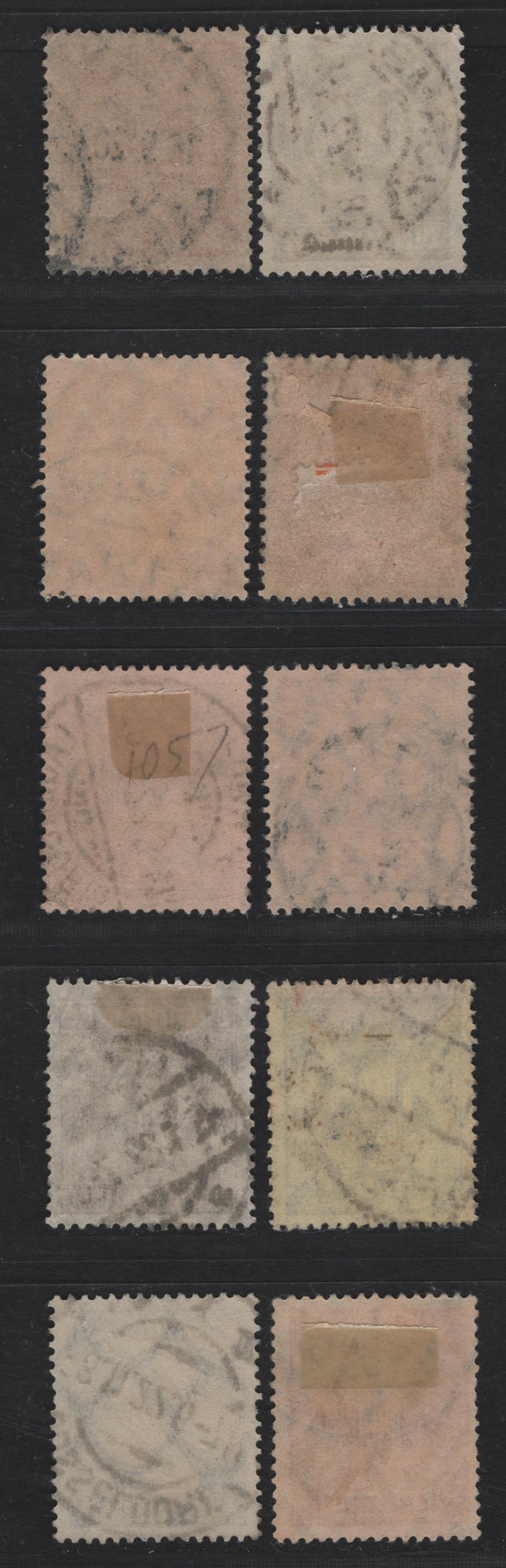 Lot 293 Germany SC#O2/O12 (24/32, 60a) 10pf - 2m Carmine Rose - Dark Blue , 1922-1923 Numeral & German Eagle Official Issue, Very Fine Used Singles, Postally Used Set, Missing Only 10pf Orange, 15pf & 5m