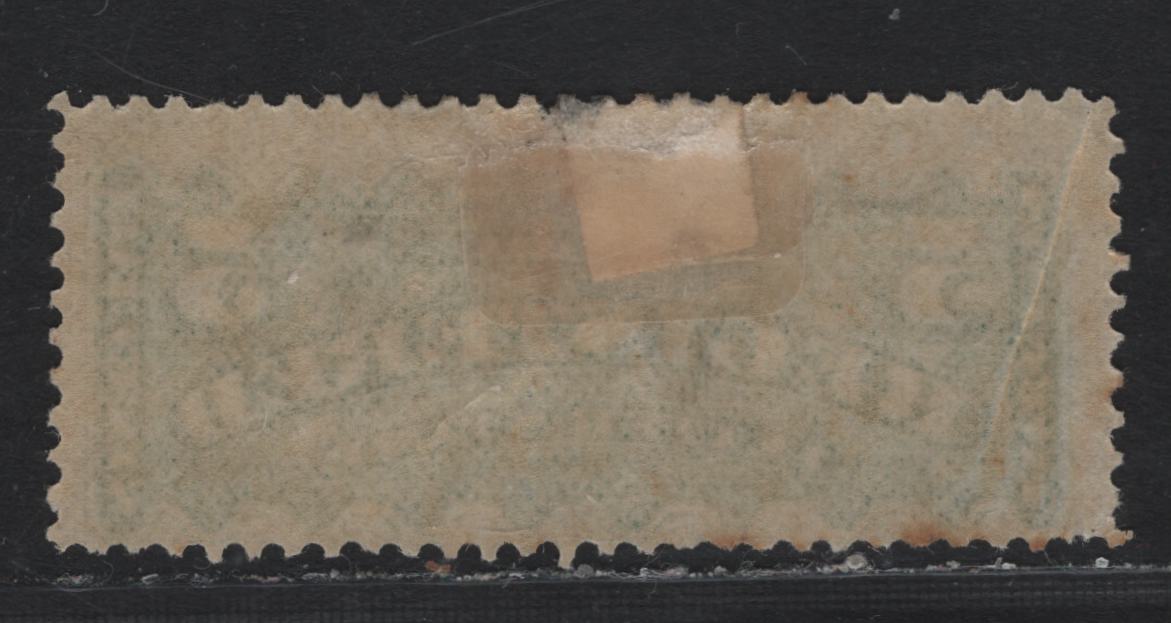 Lot 46 Canada #F2i 5c Green , 1875-1896 Registration Issue, A GOG Single, Montreal Printing, Stout Vertical Wove Paper, Perf 12, Pre-Print Crease Through 'Cents' At Left, Some Other Wrinkles.