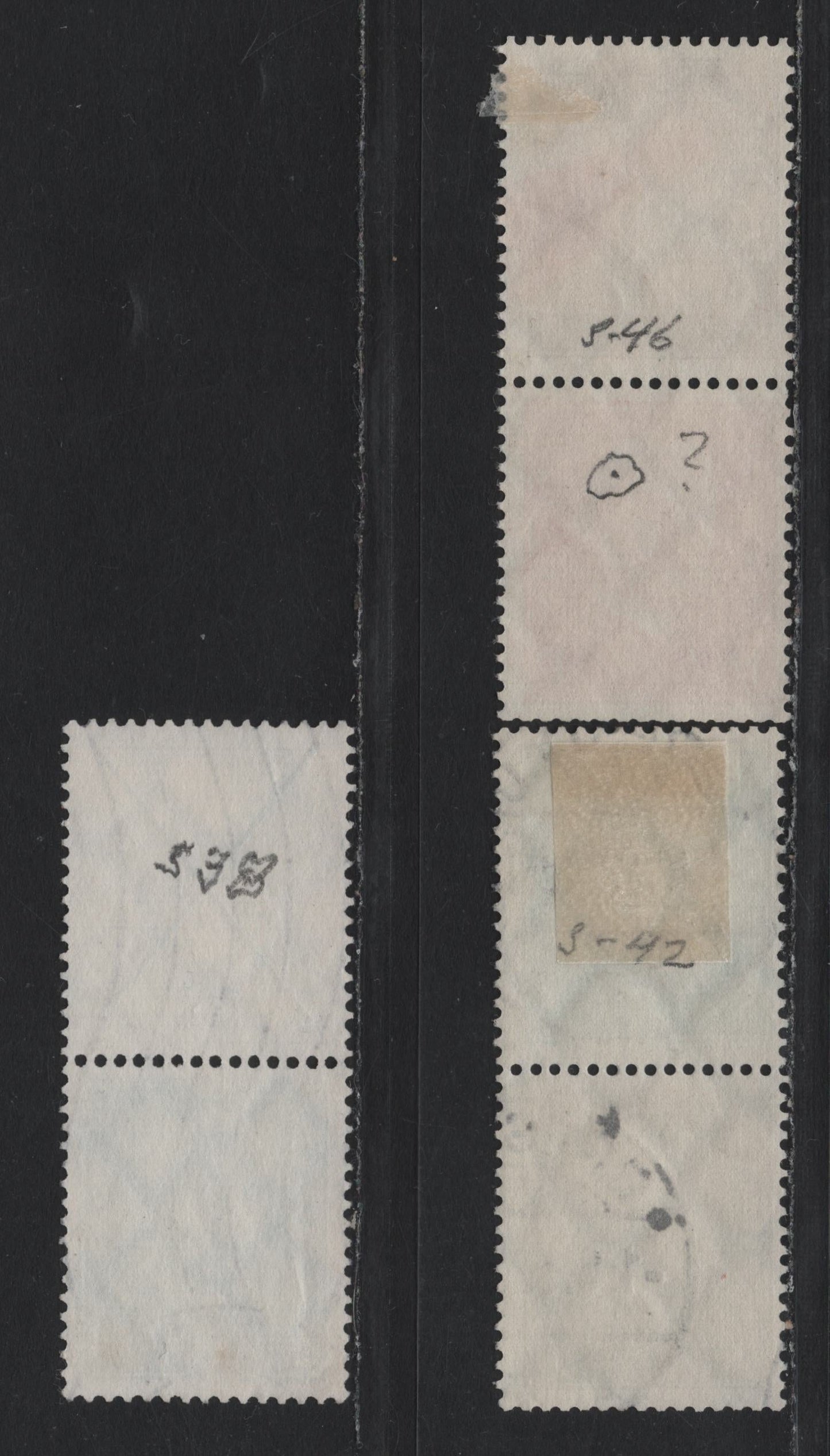 Lot 57 Germany SC#367-369, 373 (S38, S42, S46) 4pf - 12pf Light Blue - Orange , 1928-1932 Ebert & Hindenburg Definitives, 3 Fine Used Vertical Booklet Pairs, 5+6pf Having A June 1 1932 Breslau CDS
