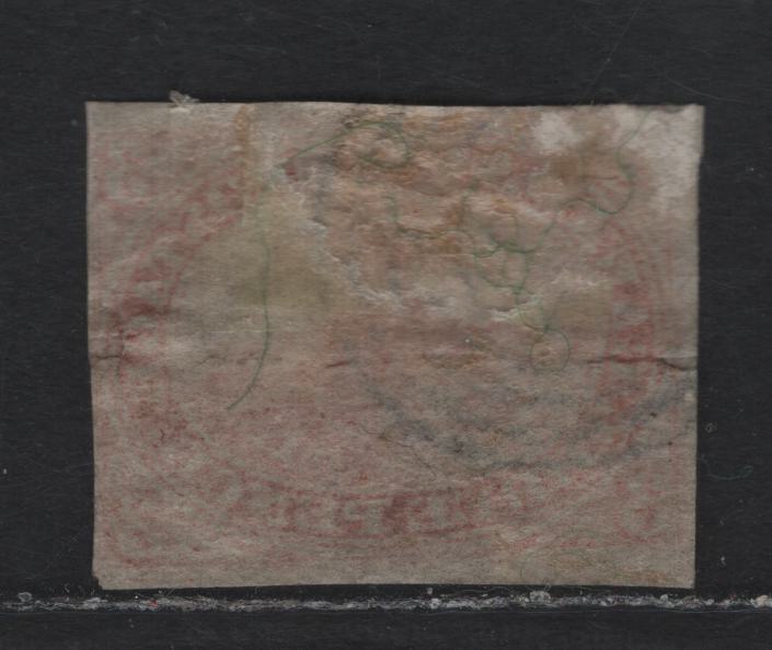 Lot 152 Canada (C) #4ii 3d Orange Red Beaver, 1851 Pence Issue, A Good Used Single, Crisp Wove Paper, 2 Full Margins & Two Close To Touching Margins, Small Tear In The Right Margin Between GE of Postage.