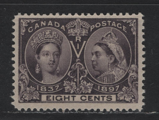 Lot 160 Canada (C) #56 8c Dark Violet Queen Victoria, 1897 Diamond Jubilee Issue, A FNH Single, ABN-U Paper, Perf 12
