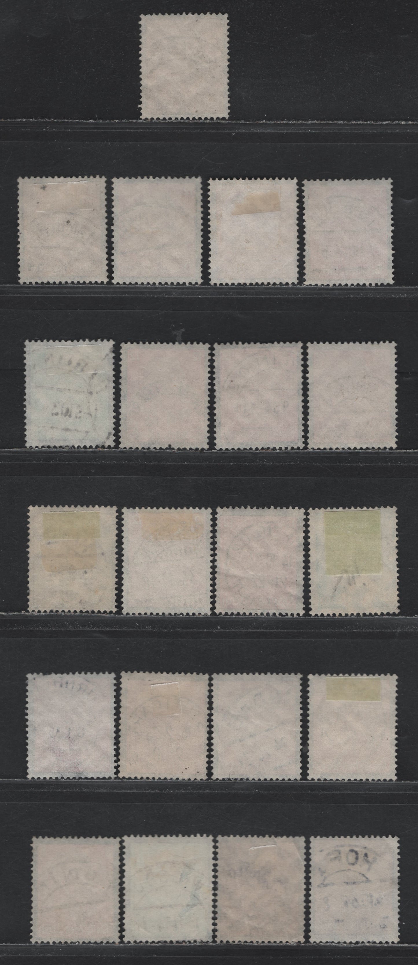 Lot 169 Germany SC#436-441 3pf - 25pf Olive Bistre - Ultramarine , 1934 Hindenburg Memorial Issue, 21 Fine/Very Fine Used Singles, Readable & Dated Town Cancels