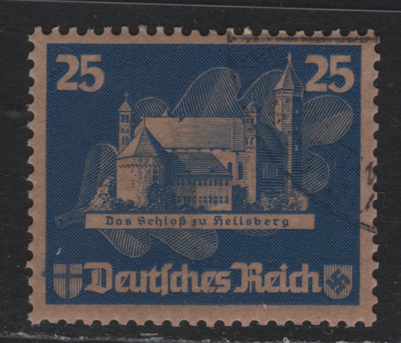 Lot 194 Germany SC#B68d 25pf Dark Blue , 1935 Ostropa Issue, A Fine Used Single, Full Original Gum, Containing Sulphuric Acid