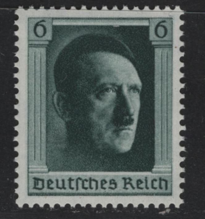 Lot 214 Germany SC#B102 (646) 6pf Blackish Blue Green , 1937 48th Birthday Of Hitler Issue, A VFNH Single, Single From Souvenir Sheet