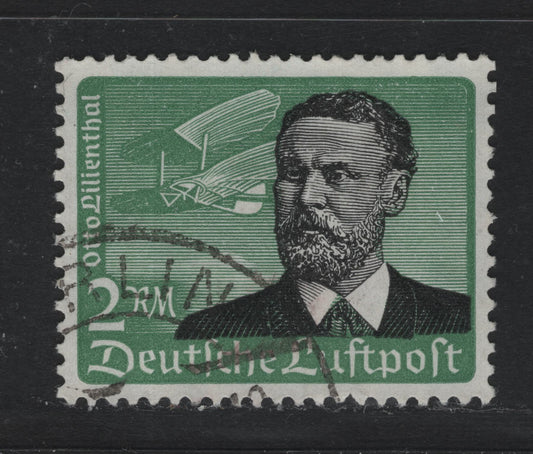 Lot 241 Germany SC#C55 (538x) 2m Green & Black, 1934 Airmail Issue, A Very Fine Used Single, Vertical Wove Paper