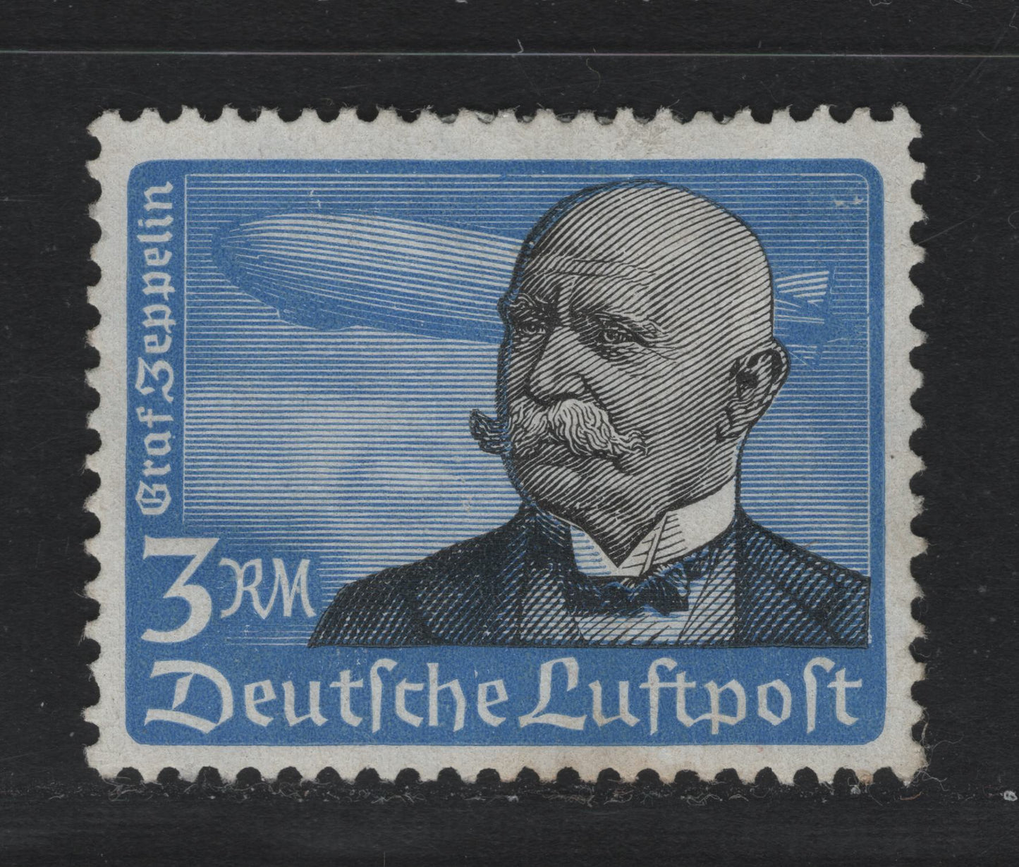 Lot 242 Germany SC#C56 (539x) 3m Blue & Black , 1934 Airmail Issue, A Very Fine Unused Single, Vertical Wove Paper, No Gum