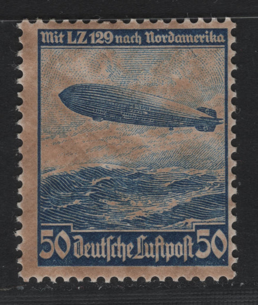 Lot 247 Germany SC#C57 (606x) 50pf Dark Blue, 1934 Airmail Issue, A FOG Single, Original Gum, Containing Sulphuric Acid