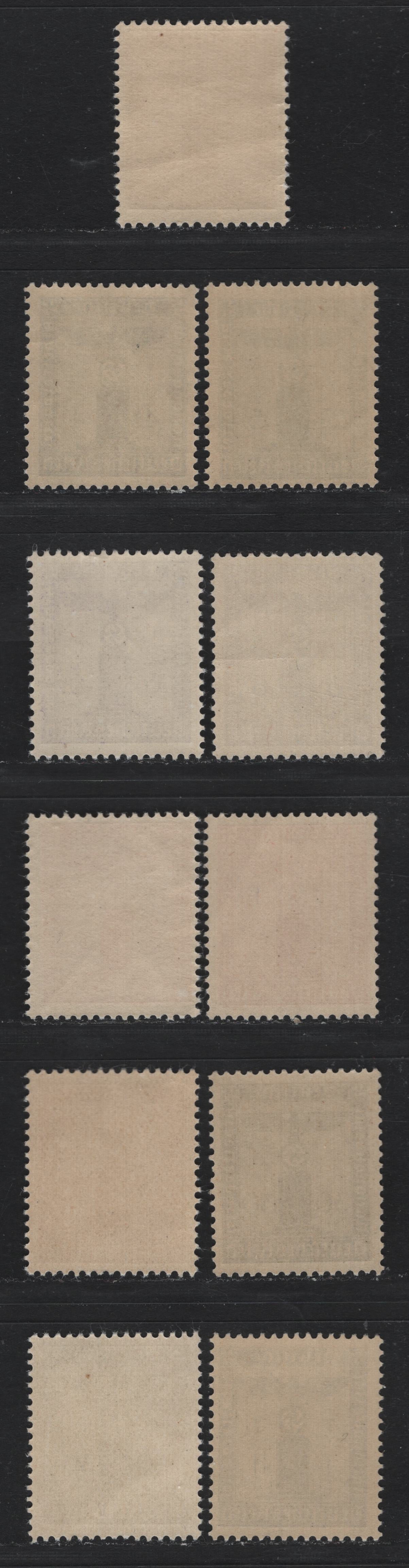 Lot 280 Germany SC#512-518, 520-521 1pf - 30pf Gray Black - Deep Olive Green , 1942 Franchise, 11 F/VFNH Singles, Unwatermarked, Includes 2 Shades Of the 6pf+30pf